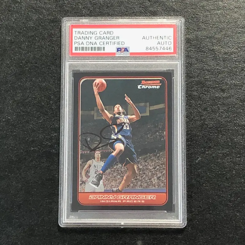 2006-07 Bowman Chrome #78 Danny Granger Signed Card AUTO PSA Slabbed Pacers