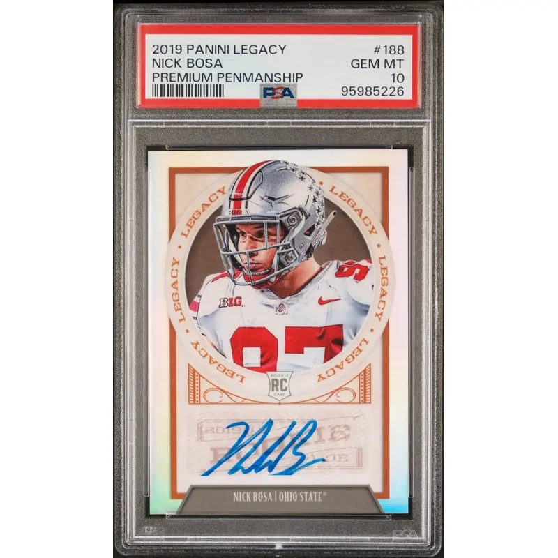 Joey Bosa 2019 Panini Legacy Premium Penmanship Autograph PSA 10 Gem Mint