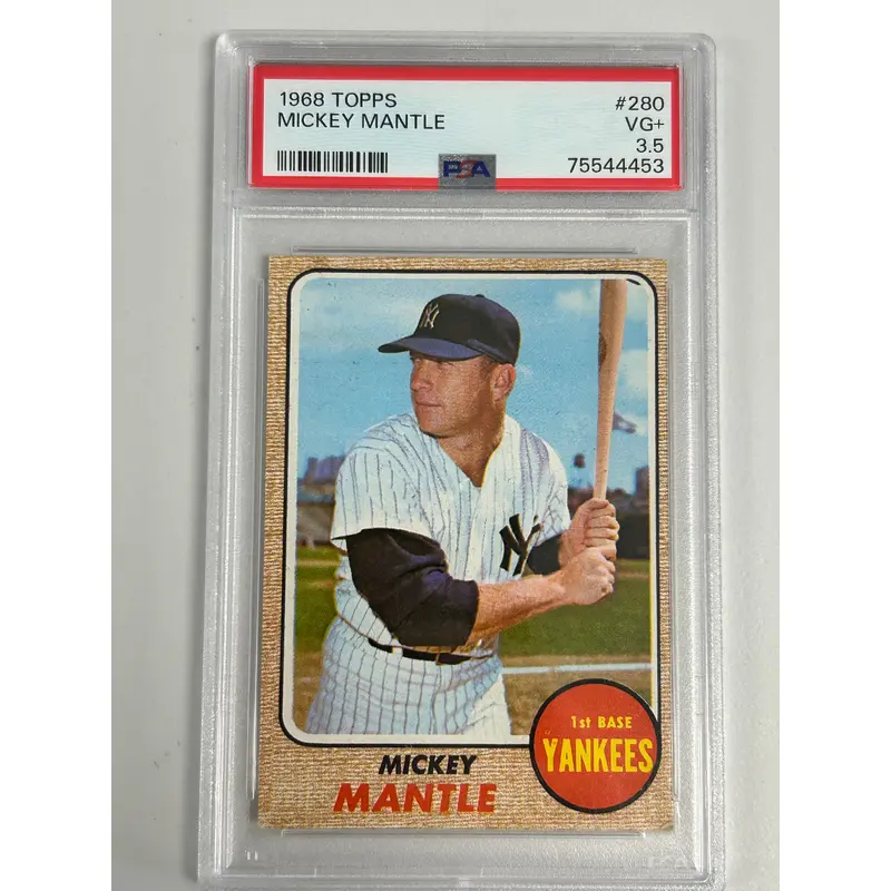 Mickey Mantle 1968 Topps #280 PSA 3.5 Very Good+