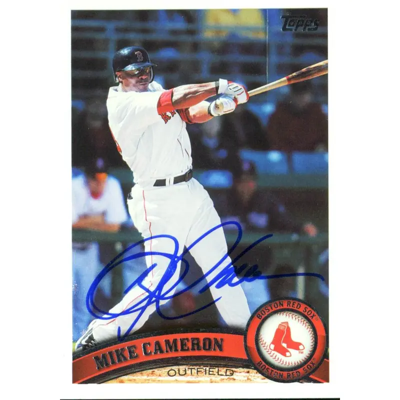 Red Sox Mike Cameron Authentic Signed Card 2001 Topps #357 Autographed w/ COA