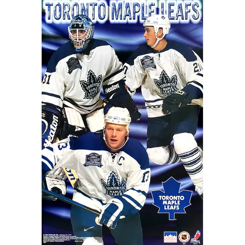 Toronto Maple Leafs "Super Trio" Poster (Sundin, Cujo, Johnson) - Starline 1998