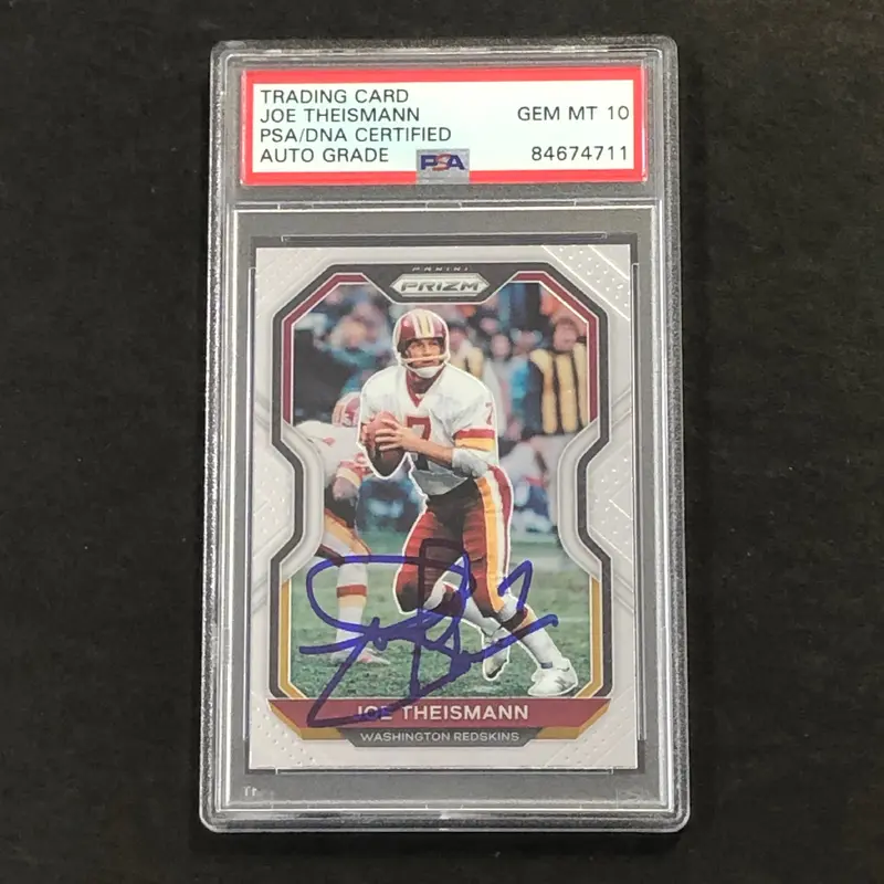 2020 Panini Prizm #185 Joe Theismann Signed Card AUTO 10 PSA slabbed Washington