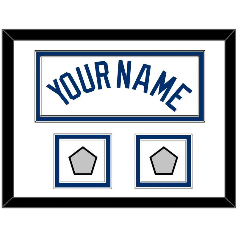 Los Angeles Name & 2 World Series Champions Patches - Home White - Double Mat 1