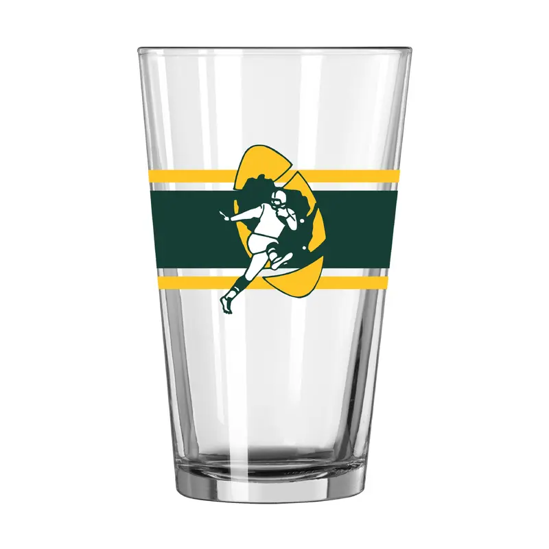 Green Bay Packers Throwback 16oz Stripe Pint Glass