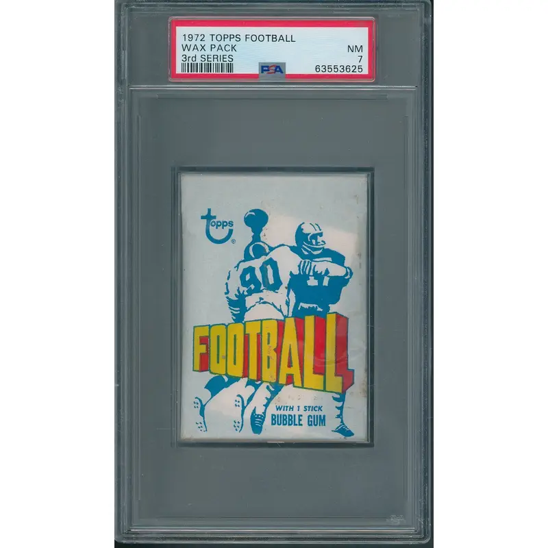 1972 Topps Football Unopened 3rd Series Wax Pack PSA 7 *3625