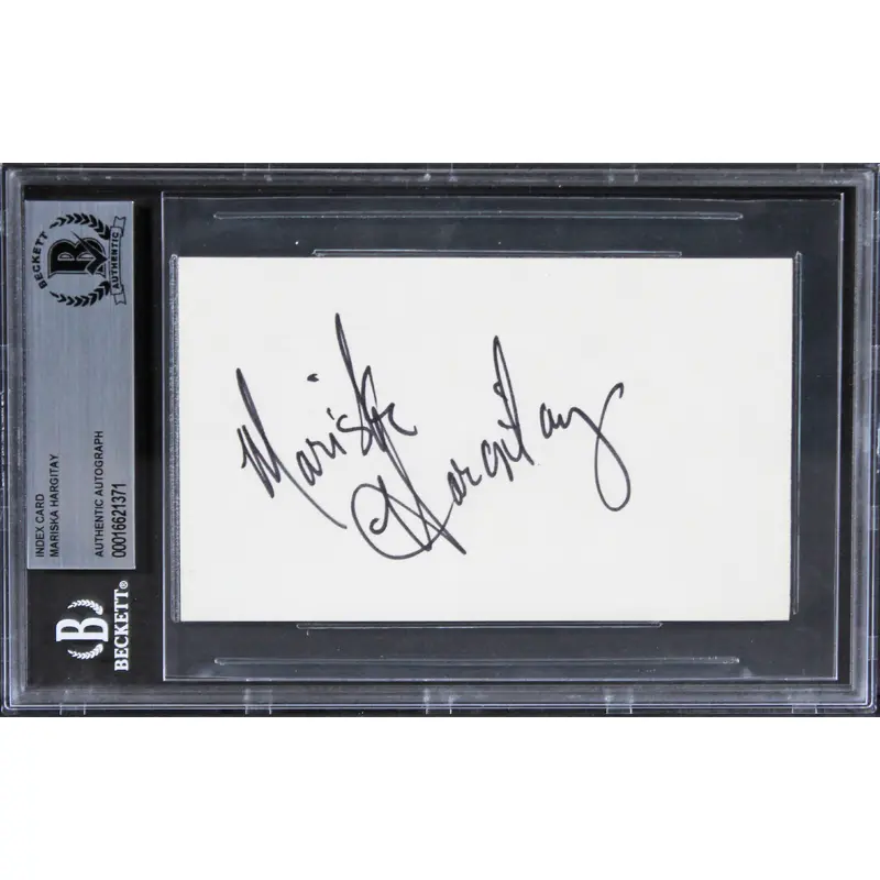 Mariska Hargitay Law & Order SVU Authentic Signed 3x5 Index Card BAS Slabbed