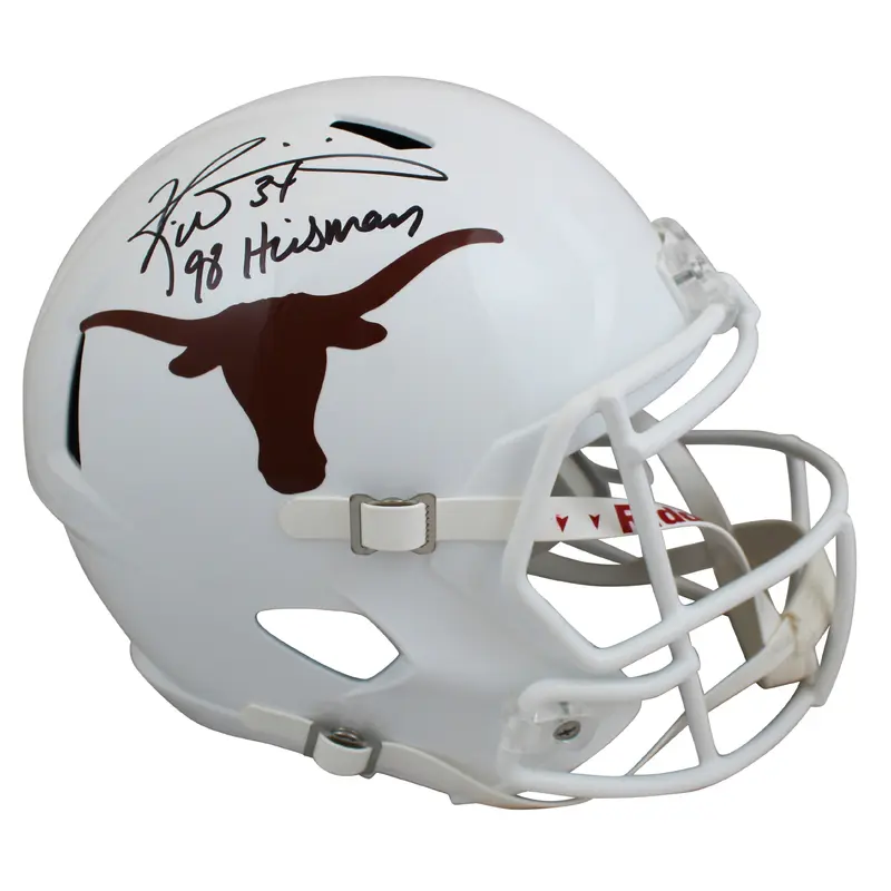 Texas Ricky Williams "98 Heisman" Signed Full Size Speed Rep Helmet  BAS Witness