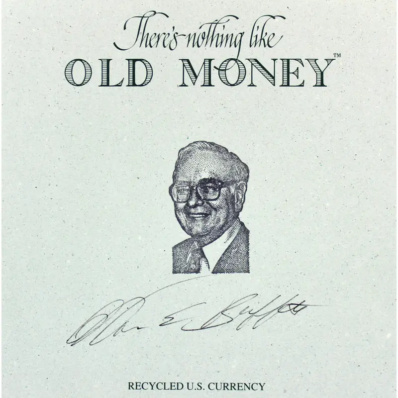 Warren Buffett Signed There's Nothing Like Old Money Recycled U.S. Currency JSA
