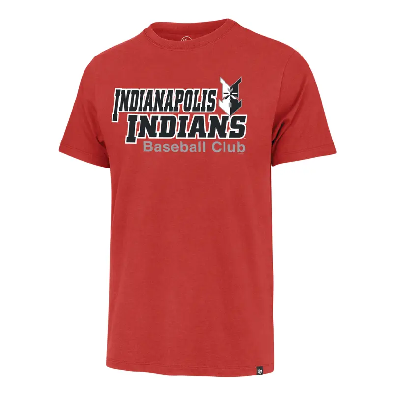 Indianapolis Indians '47 Adult Red Overshift Franklin Tee