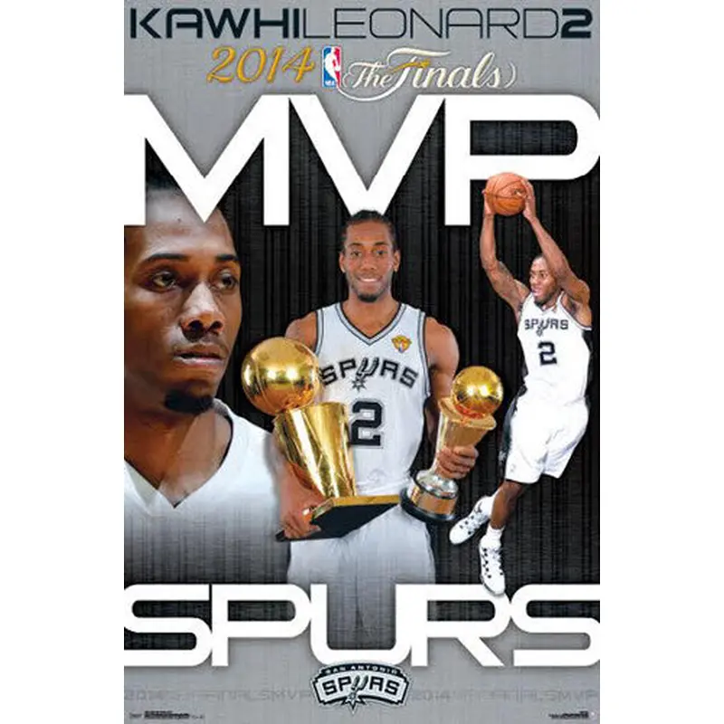 Kawhi Leonard "MVP" 2014 San Antonio Spurs Commemorative Poster - Costacos Sports