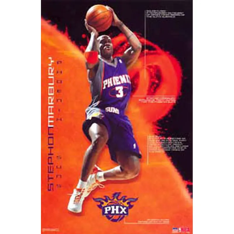 Stephon Marbury "Solar Flare" Phoenix Suns NBA Action Poster - Starline 2003