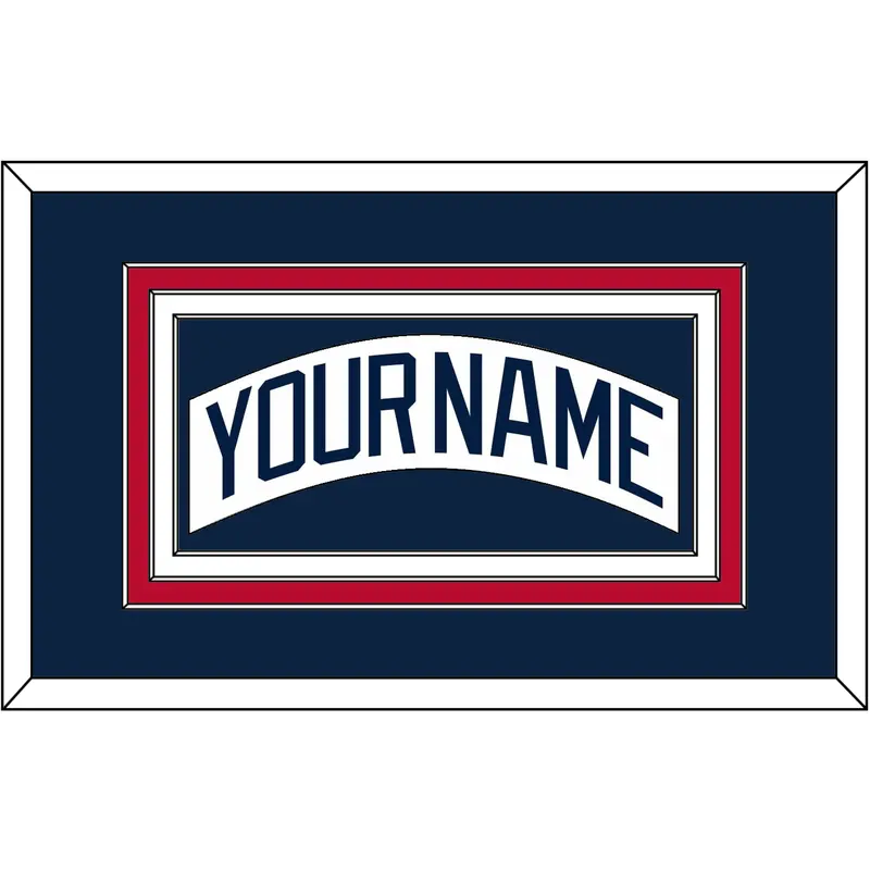 Atlanta Nameplate - Home White (1987-2004) - Triple Mat 4