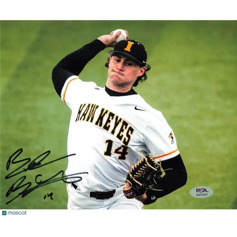 Brody Brecht Signed photo PSA Iowa Hawkeyes