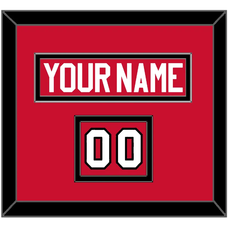 Chicago Nameplate & Number (Shoulder) - Home Red (2007-2017) - Double Mat 2