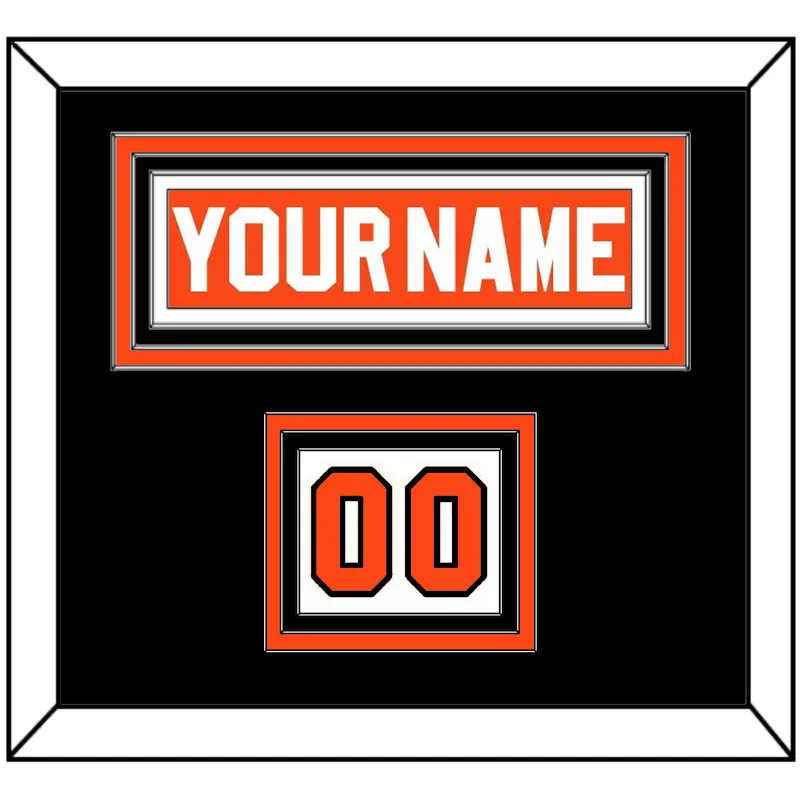 Philadelphia Nameplate & Number (Shoulder) - Road Orange (1983-2001) - Triple Mat 6