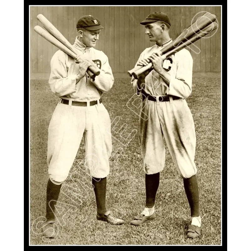 Ty Cobb Joe Jackson 8X10 Photo Sepia - 1913 Tigers Naps - 1671
