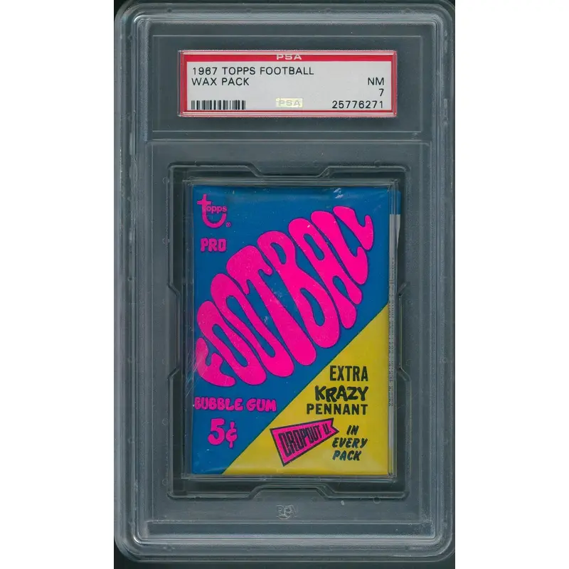 1967 Topps Football Unopened Wax Pack PSA 7