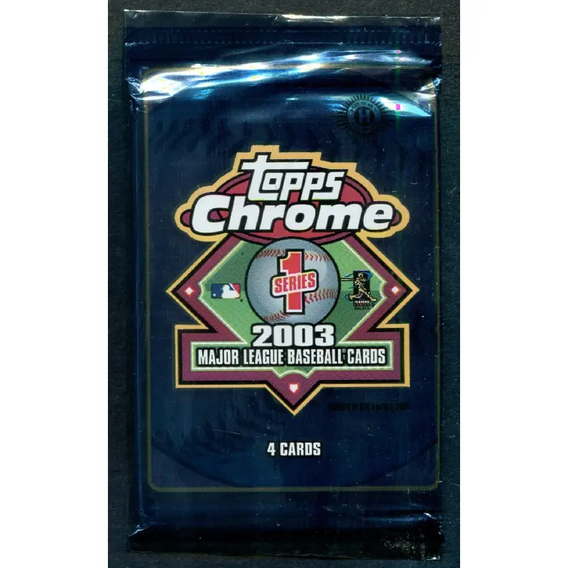 2003 Topps Chrome Baseball Unopened Series 1 Pack (Hobby) (4)