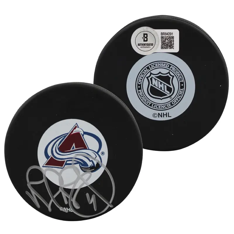 Avalanche Rob Blake Authentic Signed Official NHL Hockey Puck BAS #BR84291