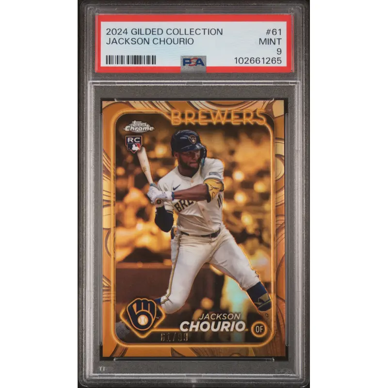 Jackson Chourio 2024 Topps Gilded Collection #61/99 PSA 9 Mint