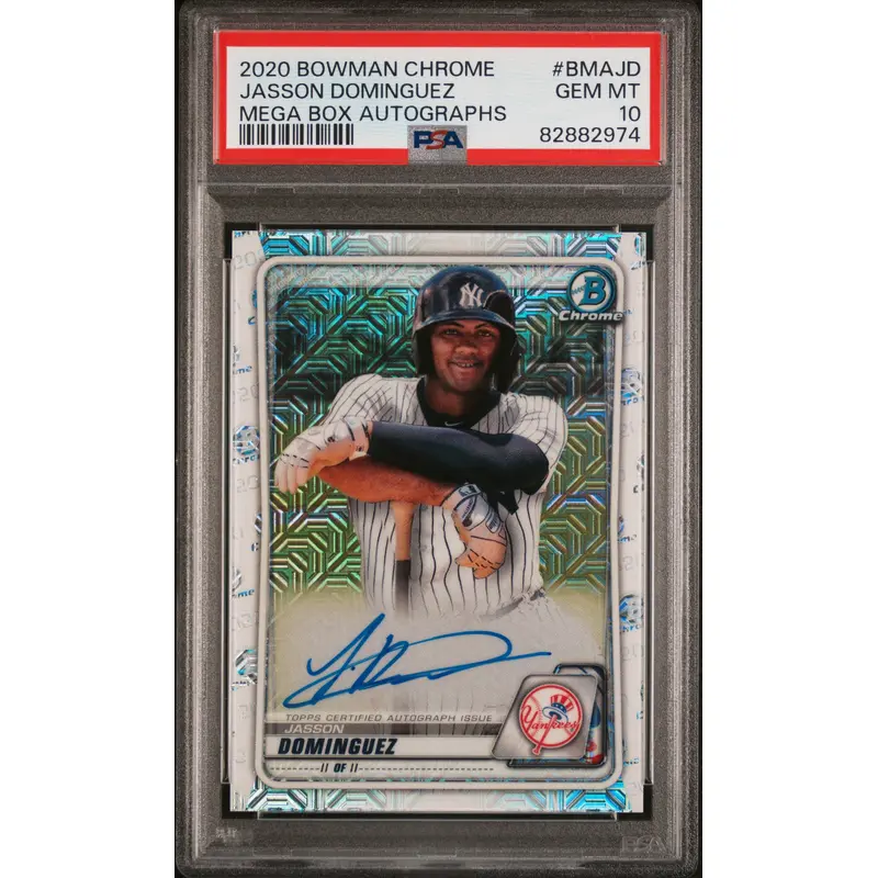 Jasson Dominguez 2020 Bowman Chrome Mega Box Auto PSA 10 Gem Mint 2974