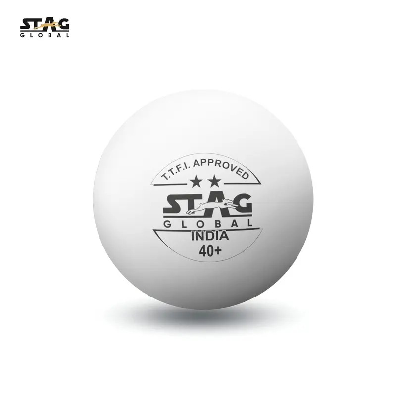 STAG GLOBAL 2 Star Plastic Table Tennis Ball White |Kibi SPorts