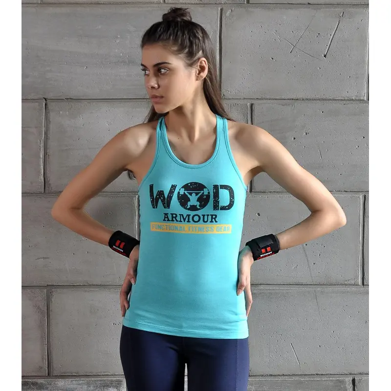 Women's Classic Tank Top (Aqua) Wod Armour | Kibi Sports