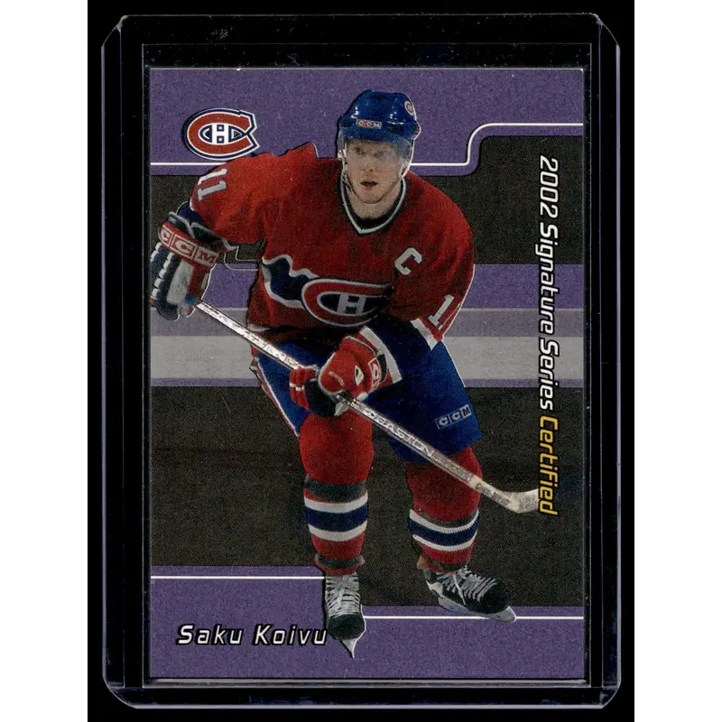 2001-02 In the Game Be A Player Signature Series - Certified - Purple - Saku Koivu #C-41 /50