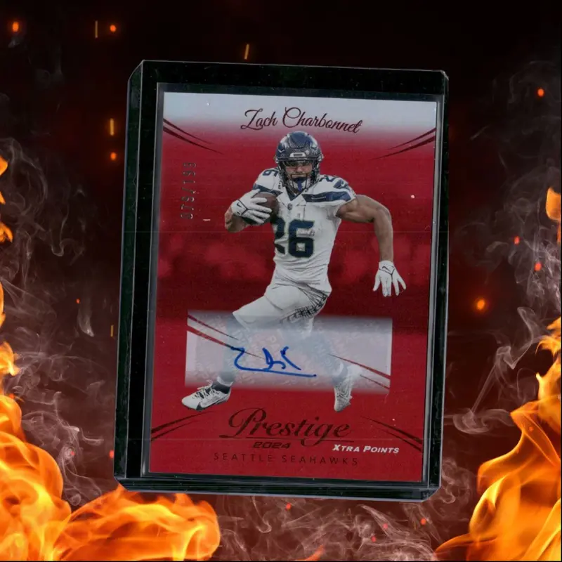 2024 Panini Prestige Xtra Points Zach Charbonnet Red Rookie Auto 079/199 #267