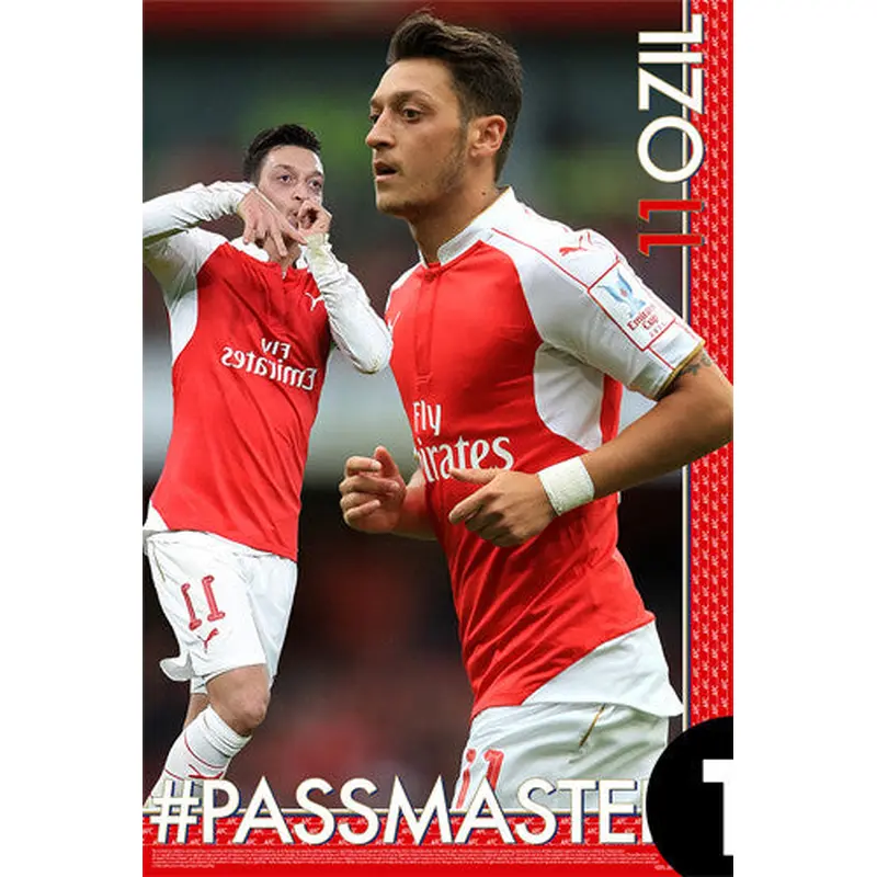 Mesut Ozil "#PASSMASTER" Arsenal FC EPL Football Soccer Action Poster - Starz