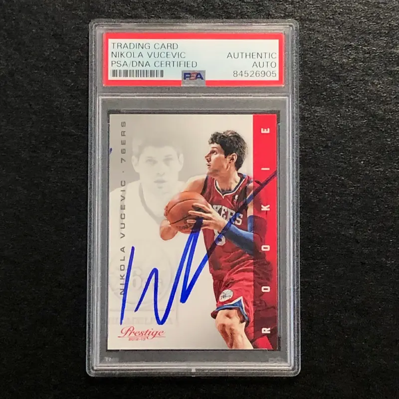 2012-13 Panini Prestige #172 Nikola Vucevic Signed Card AUTO PSA Slabbed RC 76ers