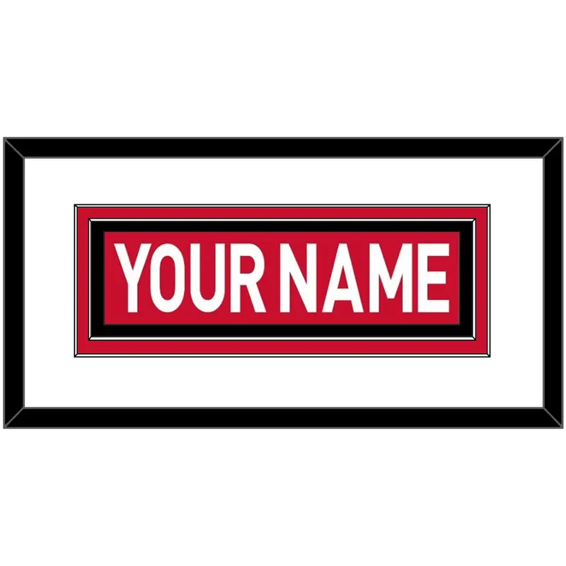 Ottawa Nameplate - Home Red (2007-2017) - Double Mat 2