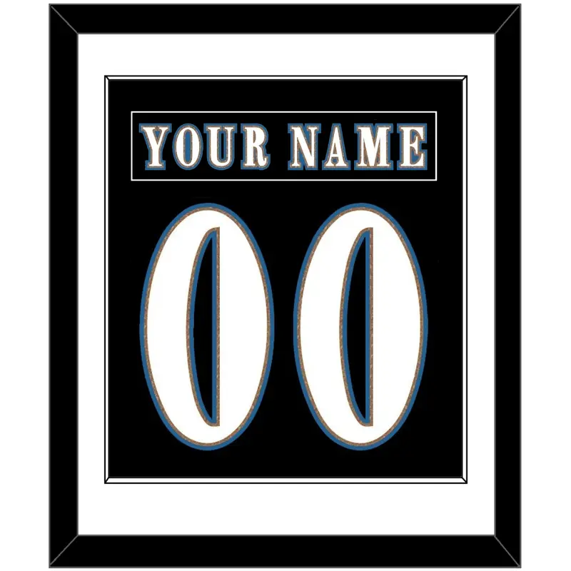 Washington Nameplate & Number (Back) Combined - Alternate Black - Single Mat 1