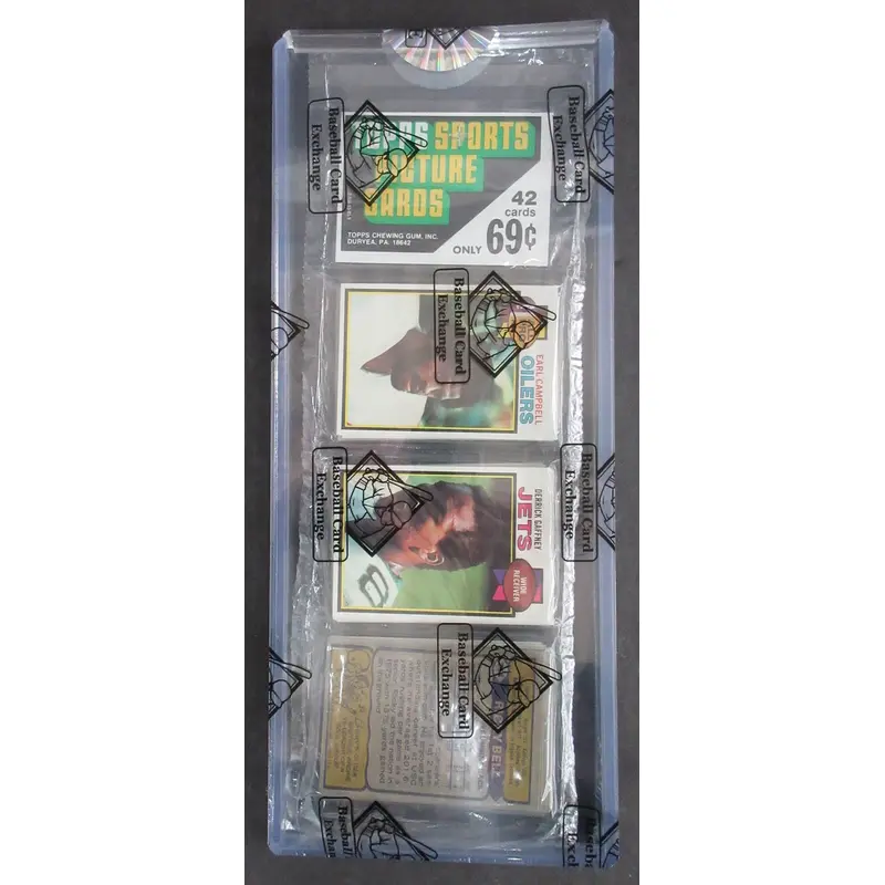 1979 Topps Football Unopened Rack Pack (BBCE) (Campbell RC Top)