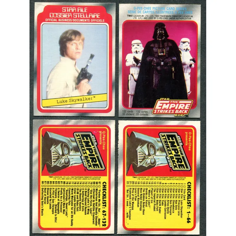 1980 OPC O-Pee-Chee Empire Strikes Back Complete Series 1 Set (132) NM NM/MT