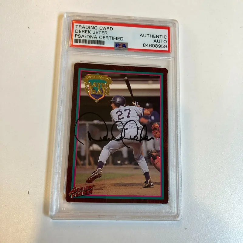 1995 Action Packed 24KT Derek Jeter Signed Autographed RC PSA DNA
