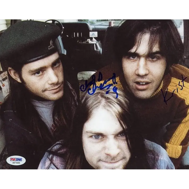 Chad Channing & Krist Novoselic Nirvana Signed Authentic 8X10 Photo PSA #S67485