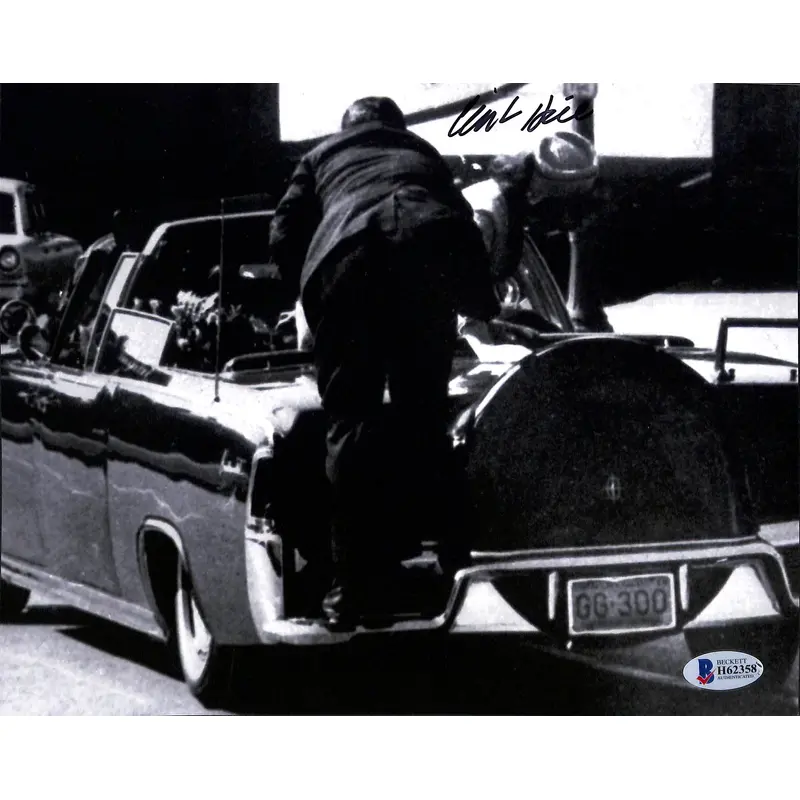 Clint Hill JFK Assassination Secret Service Agent Signed 8x10 Photo BAS #H62358