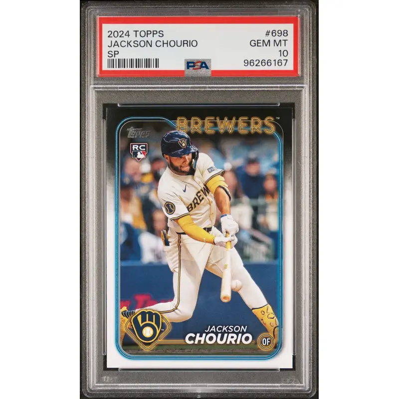 Jackson Chourio 2024 Topps #698 PSA 10 Gem Mint