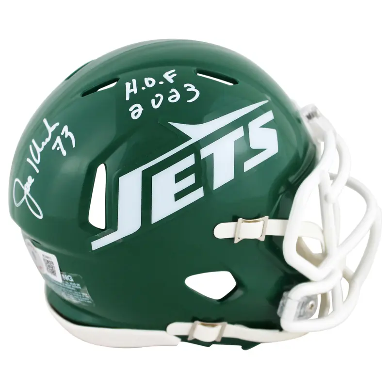 Jets Joe Klecko "HOF 2023" Authentic Signed 78-89 TB Speed Mini Helmet BAS Wit