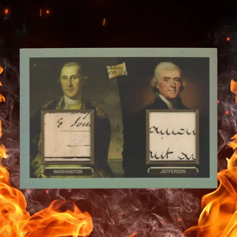 2023 Pieces of the Past WASHINGTON / JEFFERSON Dual Handwritten Relic #103