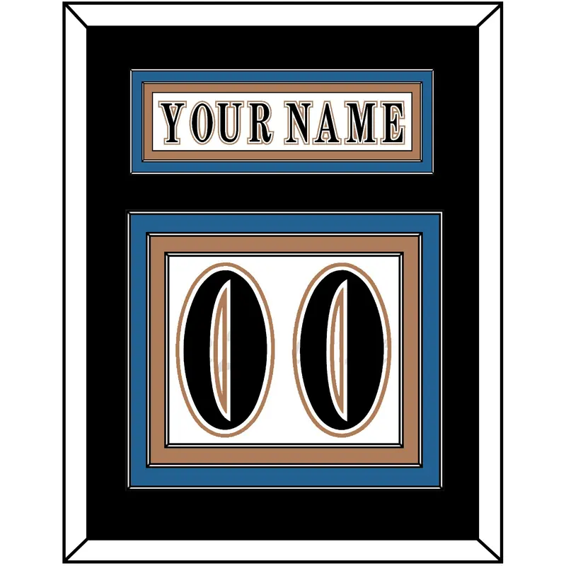 Washington Nameplate & Number (Back) - Home White (1995-2007) - Triple Mat 3