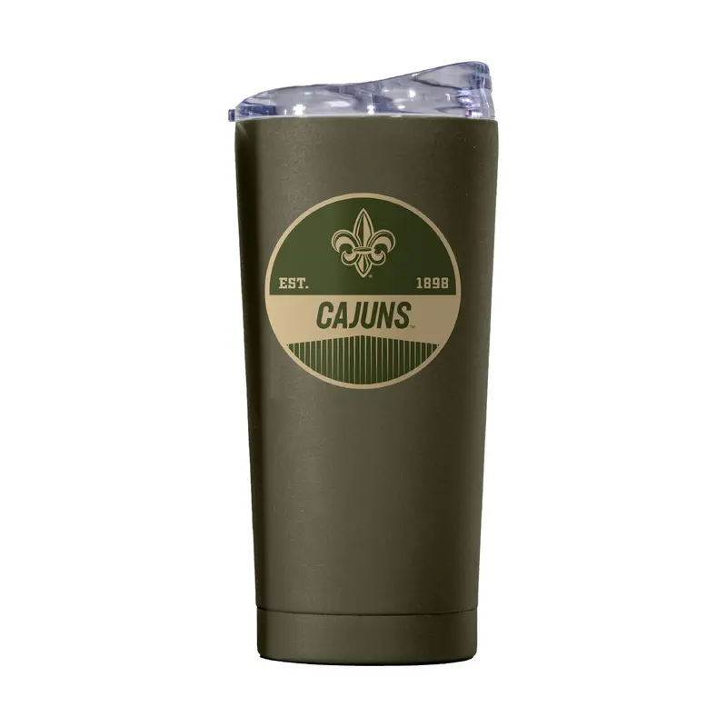 Louisiana Lafayette 20oz Olive Badge Powder Coat Tumbler