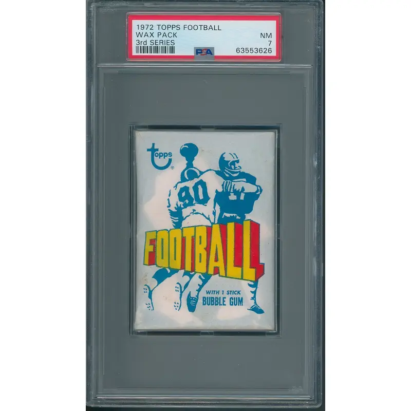 1972 Topps Football Unopened 3rd Series Wax Pack PSA 7 *3626