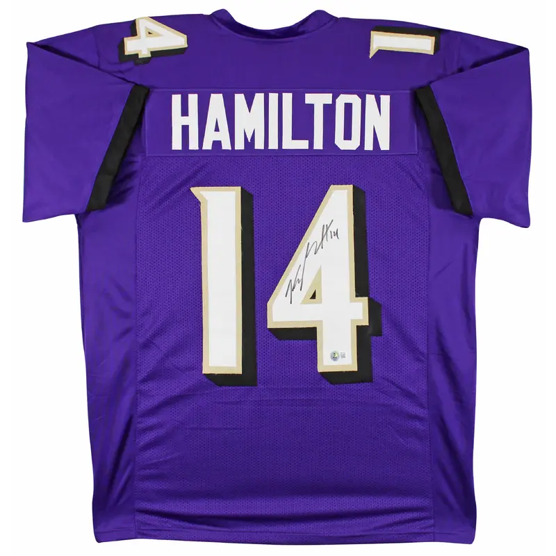 Kyle Hamilton Authentic Signed Purple Pro Style Jersey BAS Witnessed 2