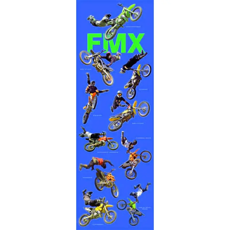 Freestyle Motocross "FMX 10 Tricks" Huge Door-Sized Poster - Wizard & Genius