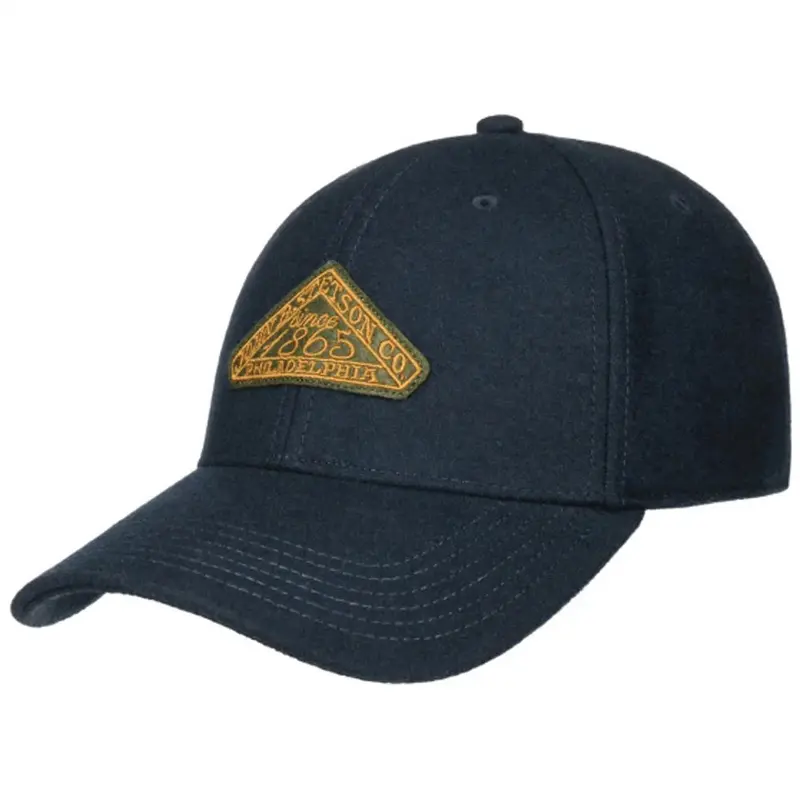 Stetson - Baseball Cap - Vintage Logo Patch Wool - Navy