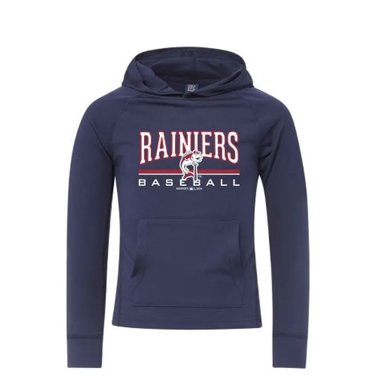 Tacoma Rainiers MV Sport Youth Navy Sunproof Long Sleeve Hooded Tee