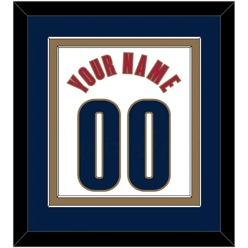 Cleveland Name & Number - Home White (2003-2010) - Double Mat 4