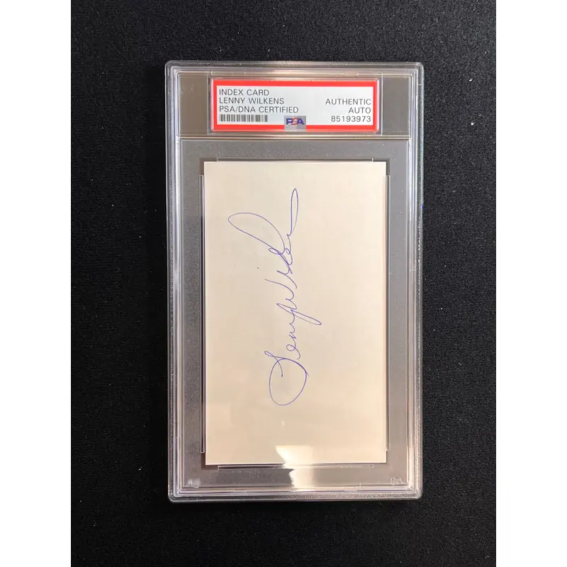 LENNY WILKENS signed cut PSA/DNA Portland Trailblazers Autographed Slabbed
